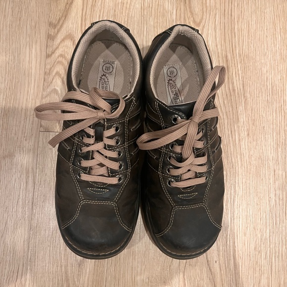 Vintage Lower East Side Y2K Shoes Women's  US 8.5 Brown Chunky square toe Shoe - Picture 5 of 6